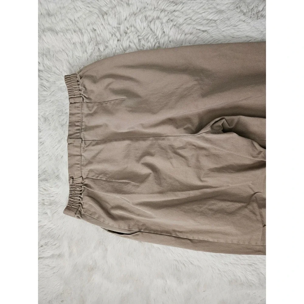 Vtg Company Collection Khaki Pleated High Rise Pants Size 12 Neutral Casual Work